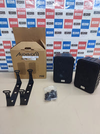 Altavoces estantería HiFi negros con soportes Audibax PR-42