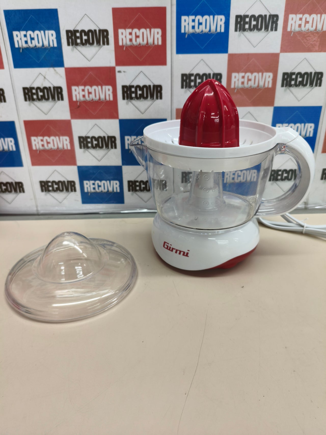 Girmi Sr02 Prensa De Cítricos Eléctricos 0,7 L 25 W Rojo, Blanco