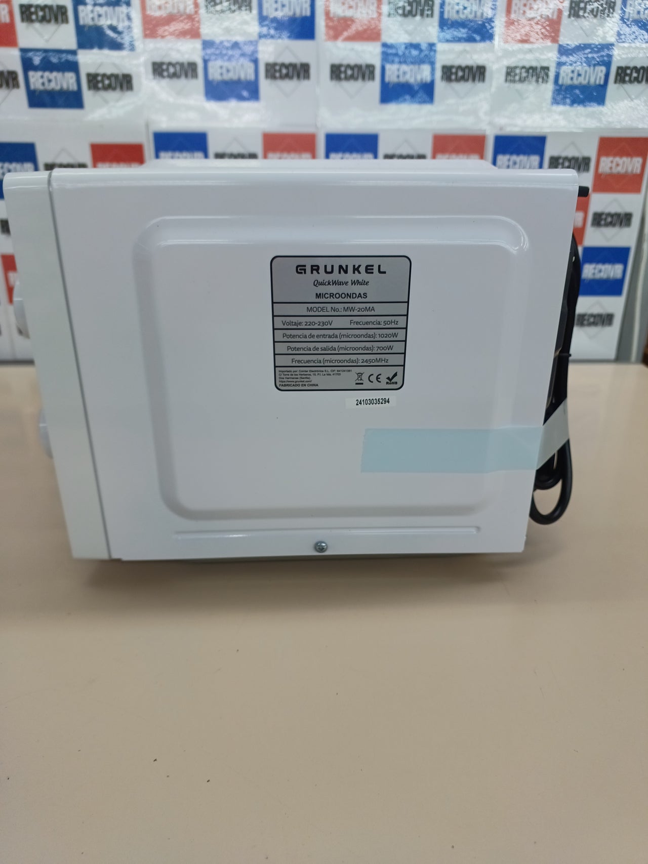 Microondas Grunkel 700-1020W 2450MHz MW-20MA