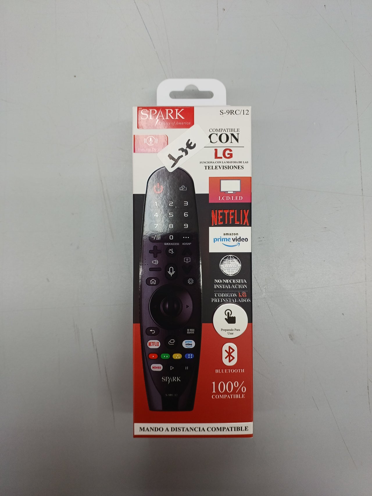 Mando compatible con TV LG, LCD/LED, código LG preinstalado, preparado para usar, Bluetooth, función de voz, no requiere configuración
