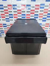 Cubo de Basura 2 Compartimentos, Papelera Cocina Extraíble Bajo Fregadero, 2x15 L, 35,1 x 34,3 x 48 cm, Negro Relaxdays