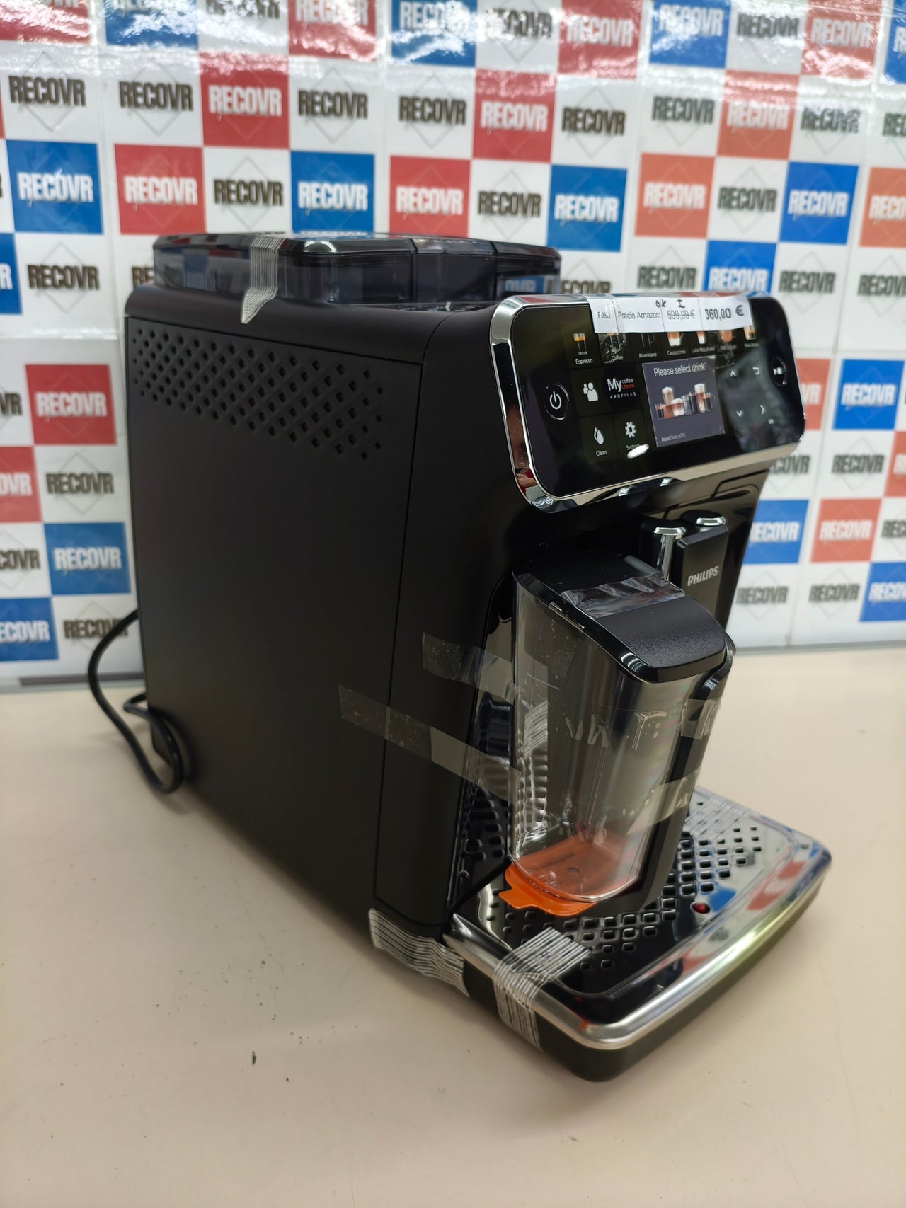 Cafetera superautomática Philips Serie 5400 LatteGo 12 cafés negra