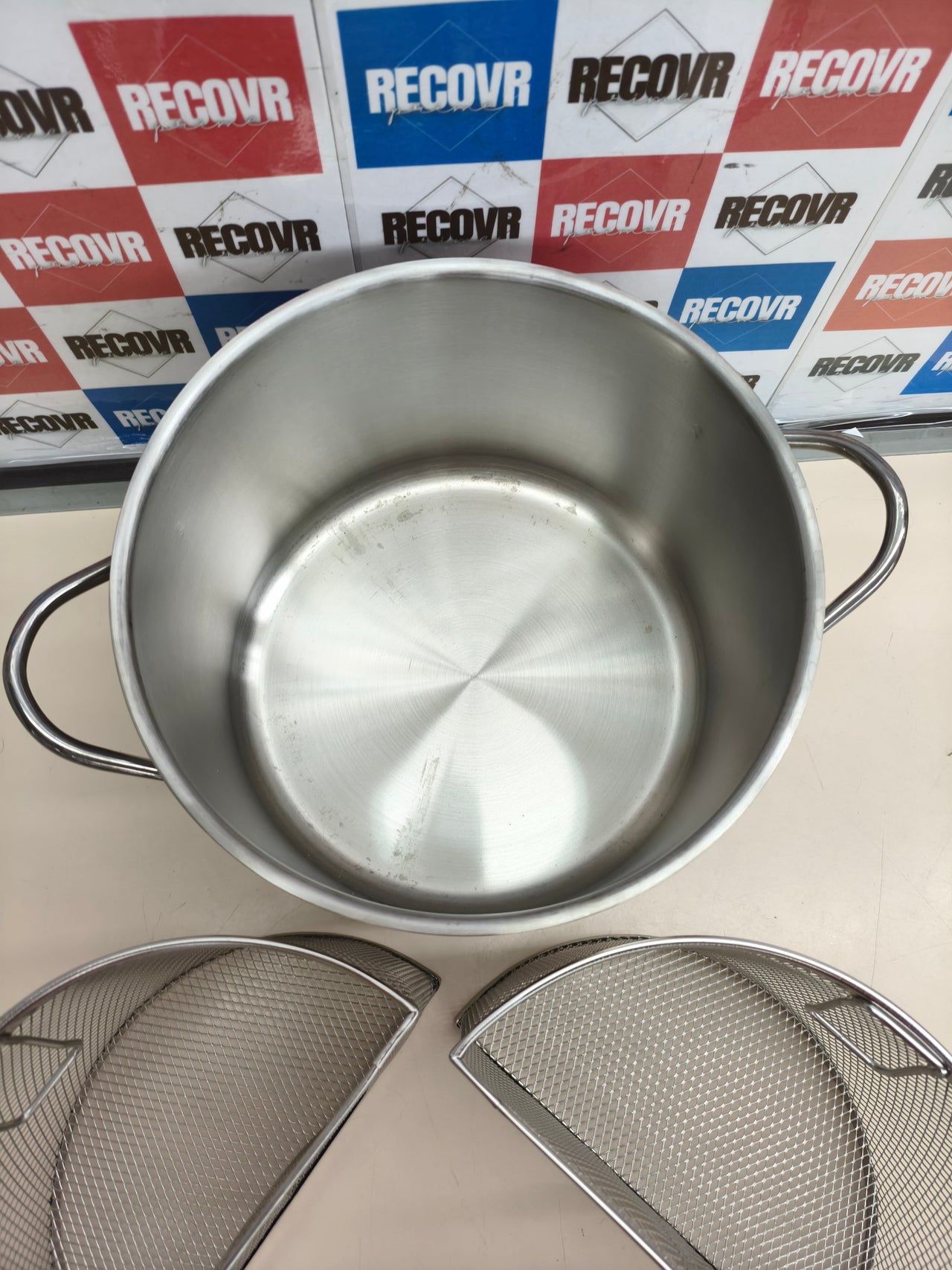 Olla para pasta de acero inoxidable de 7,25 litros