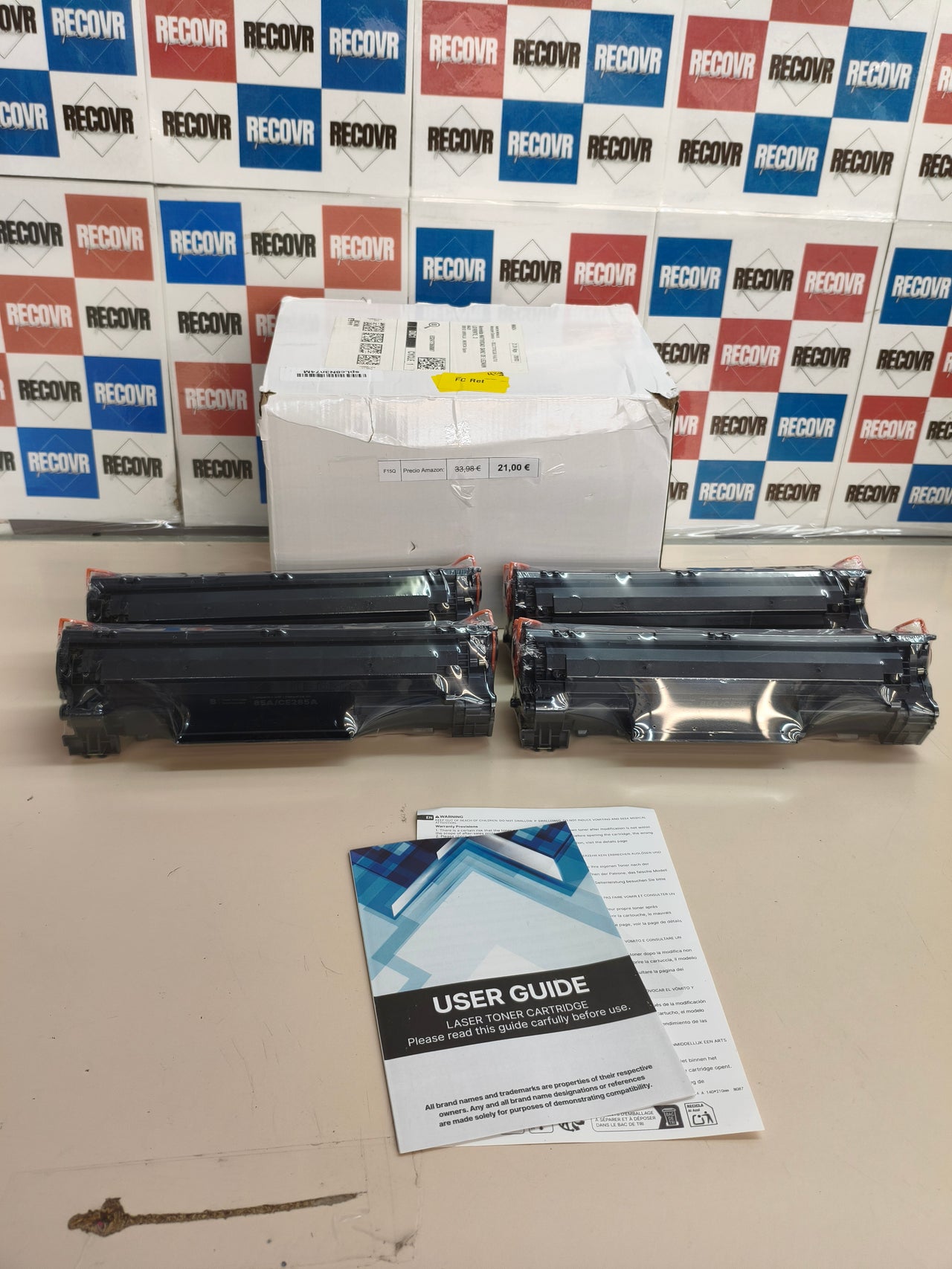LxTek CE285A 85A, tóner compatible HP, pack 4 negros
