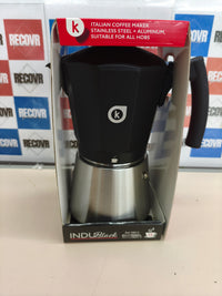 Cafetera Italiana INDU Black 12 tazas