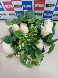 Guirnalda eucalipto artificial 26,2 ft con rosas - SOMYTING