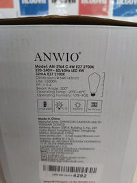 Bombillas LED Vintage ANWIO E27 ST64 4W (Pack 6)