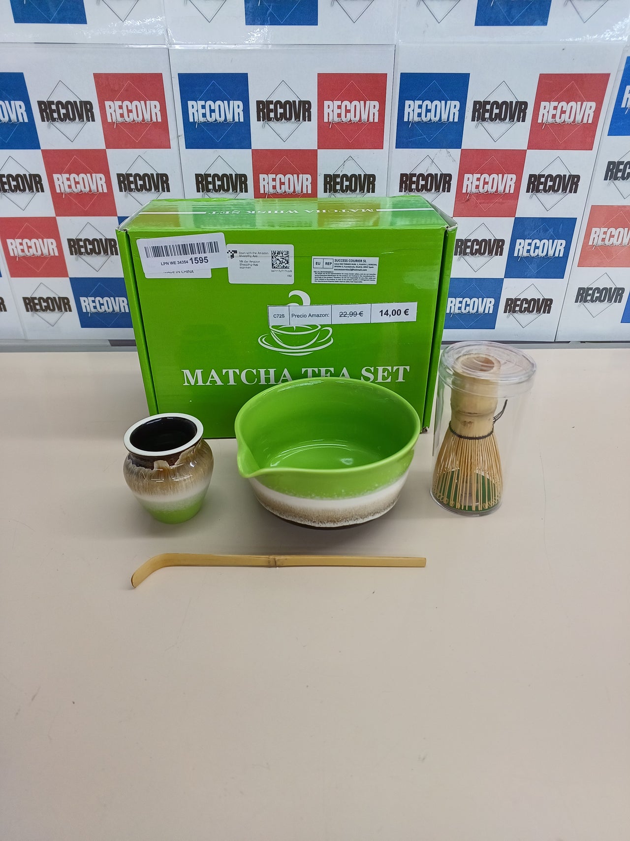 Kit Matcha Mycketop 4 Piezas Verde Degradado