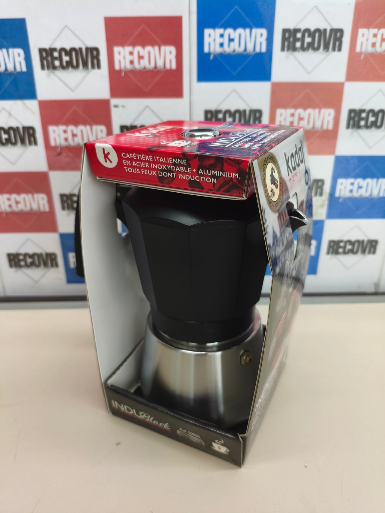 Cafetera Italiana INDU Black 6 tazas