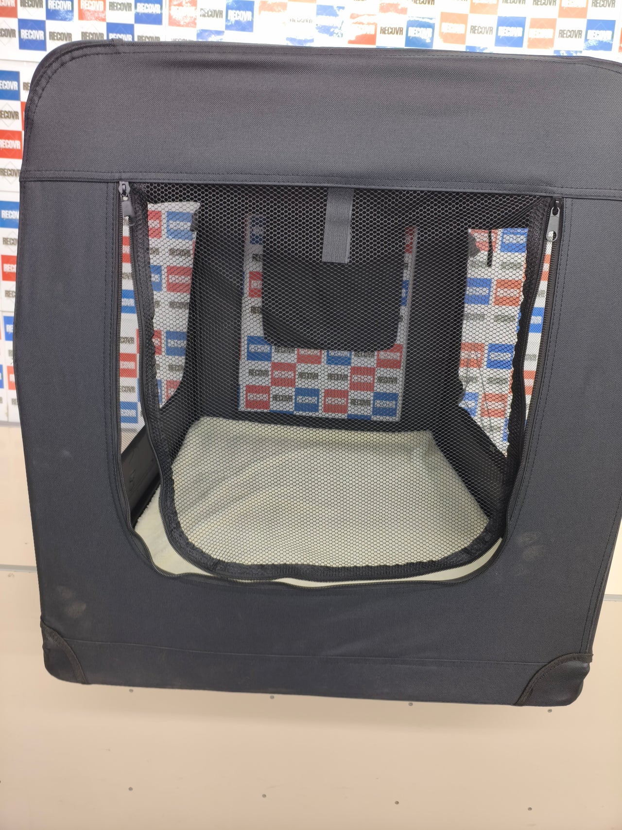 Transportín plegable lionto para perros 3XL 101x69x70 cm negro