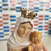 Figura Virgen del Carmen pintada a mano, 30 cm
