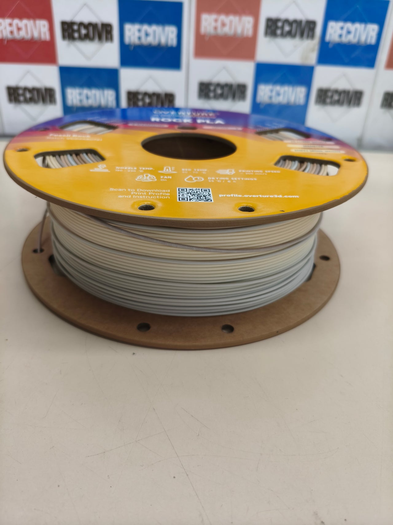 Filamento PLA efecto mármol para impresora 3D, 1,75 mm, 1 kg, roca fósil.