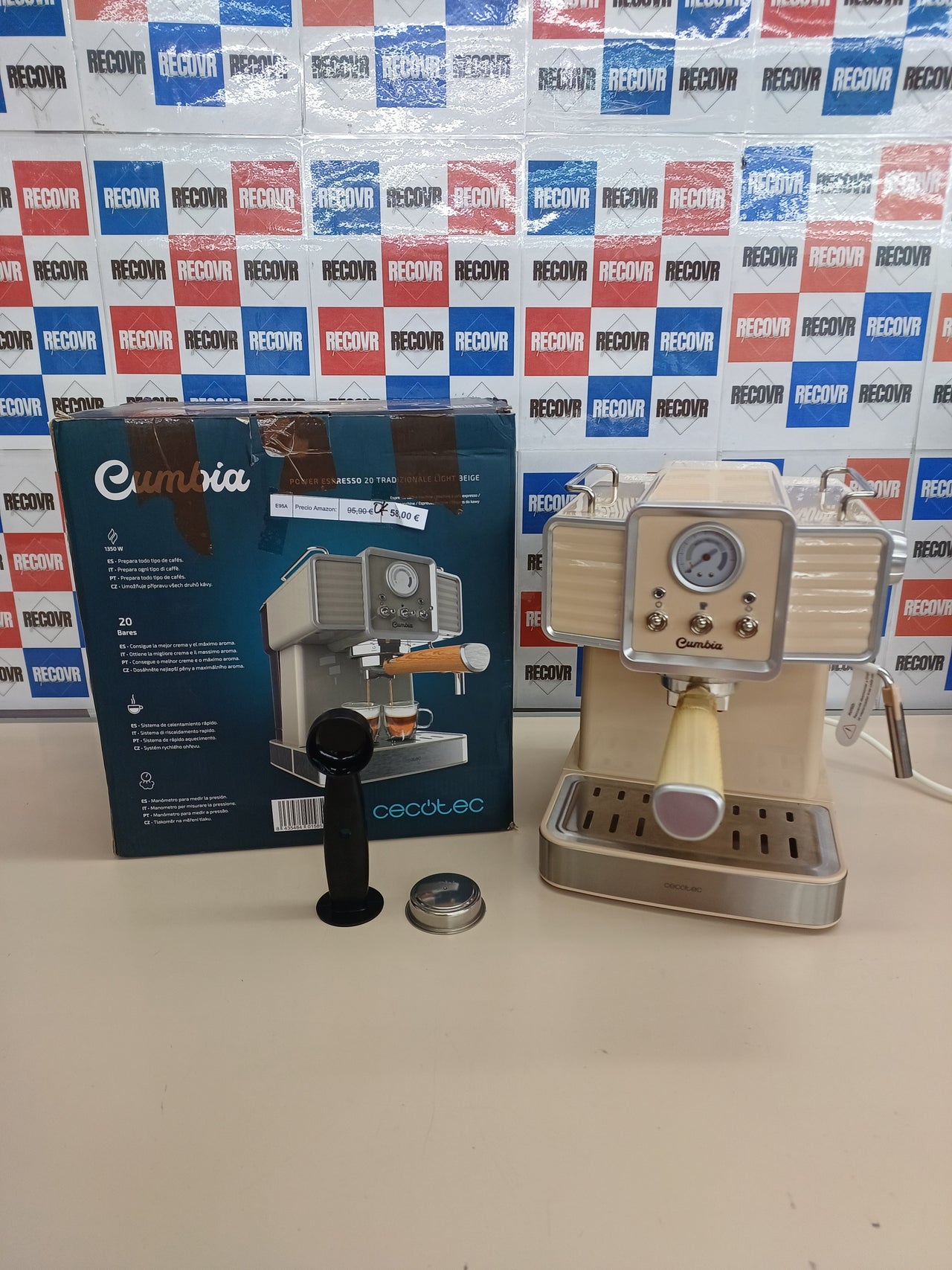 Cafetera espresso 20 bares 1350 W 1,5 L – Cecotec