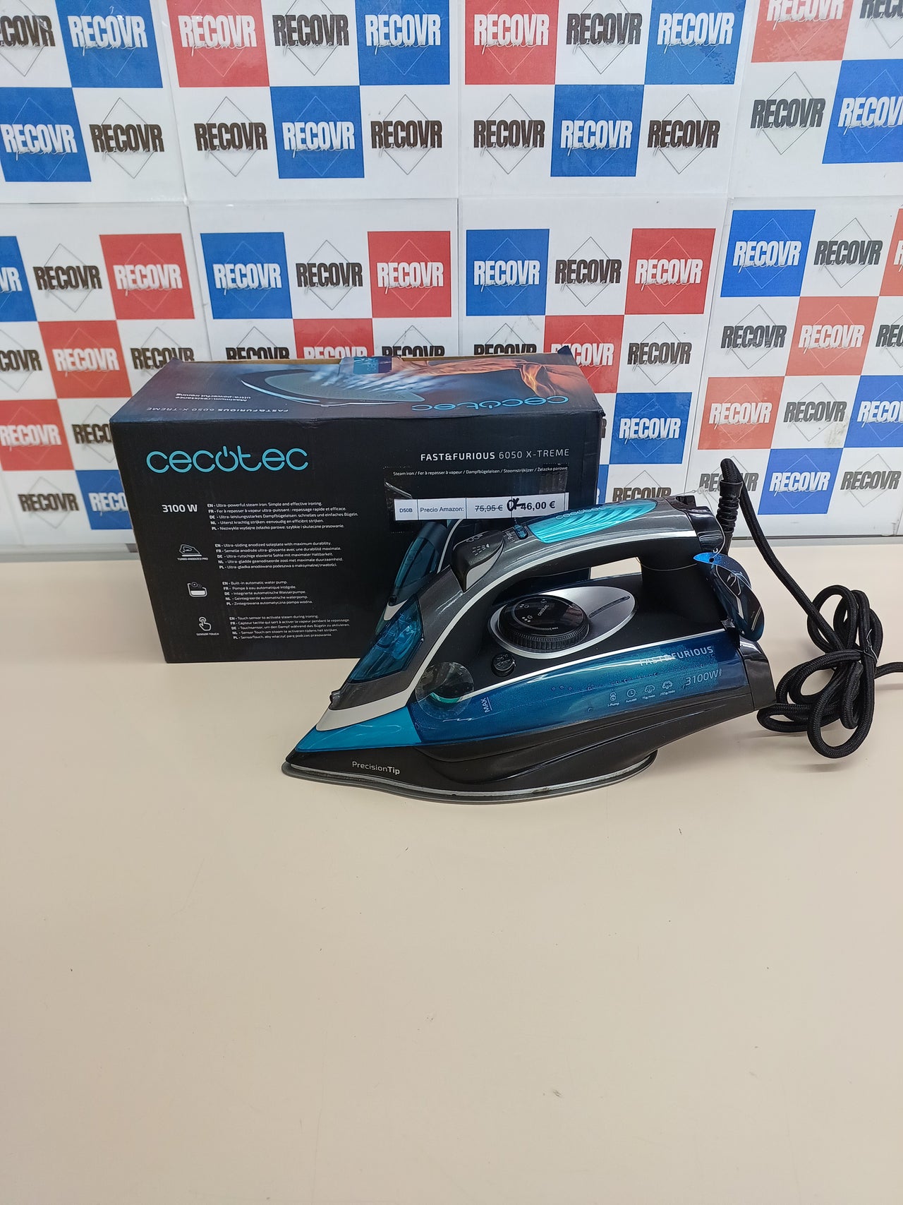 Plancha Vapor Cecotec Fast&Furious 6050 3100W