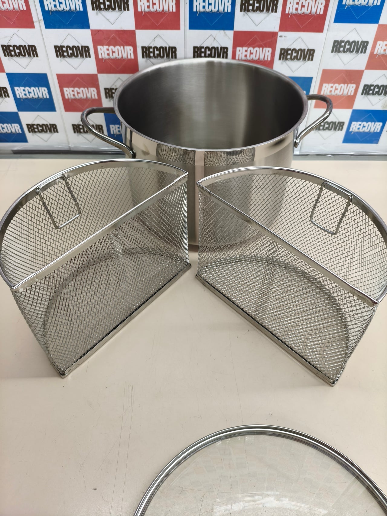 Olla para pasta de acero inoxidable de 7,25 litros