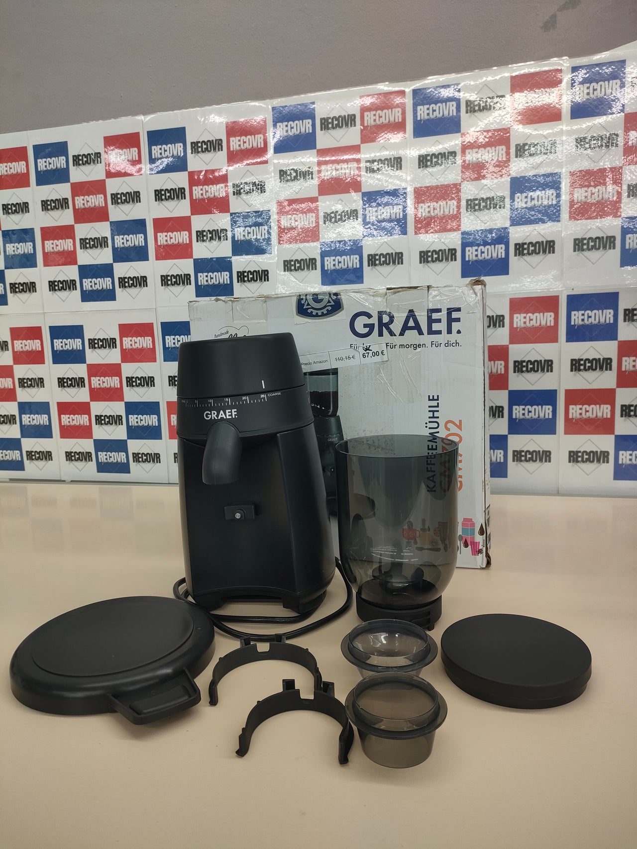Graef CM702EU - Molinillo de café (128 W), color negro mate