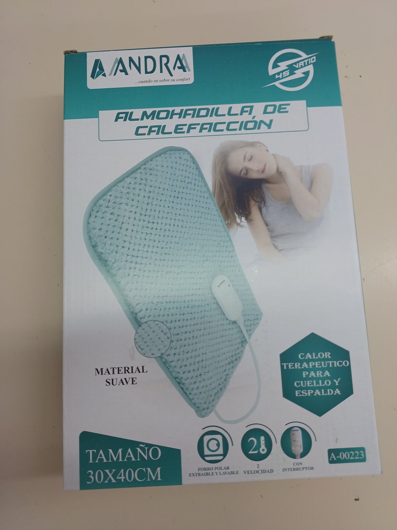 Almohadilla Eléctrica TerapéuticaAANDRA HeatComfort 45W