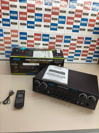 Pyle, amplificador estéreo 800W, Bluetooth, 4 canales, USB/SD/FM