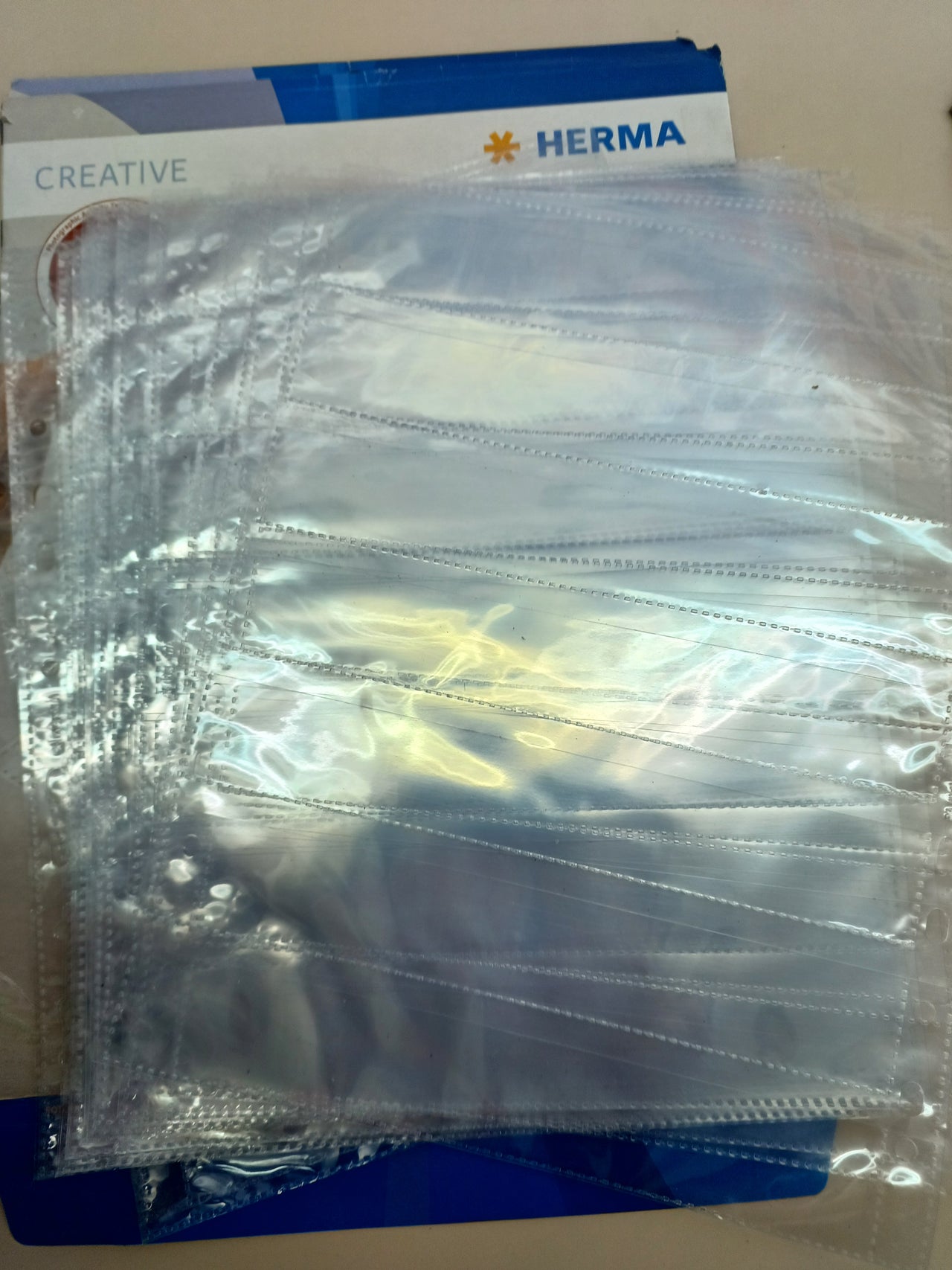 Herma 7761 Lot de 25 Pochettes perforées Transparent
