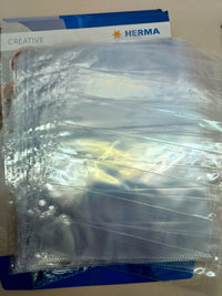 Herma 7761 Lot de 25 Pochettes perforées Transparent
