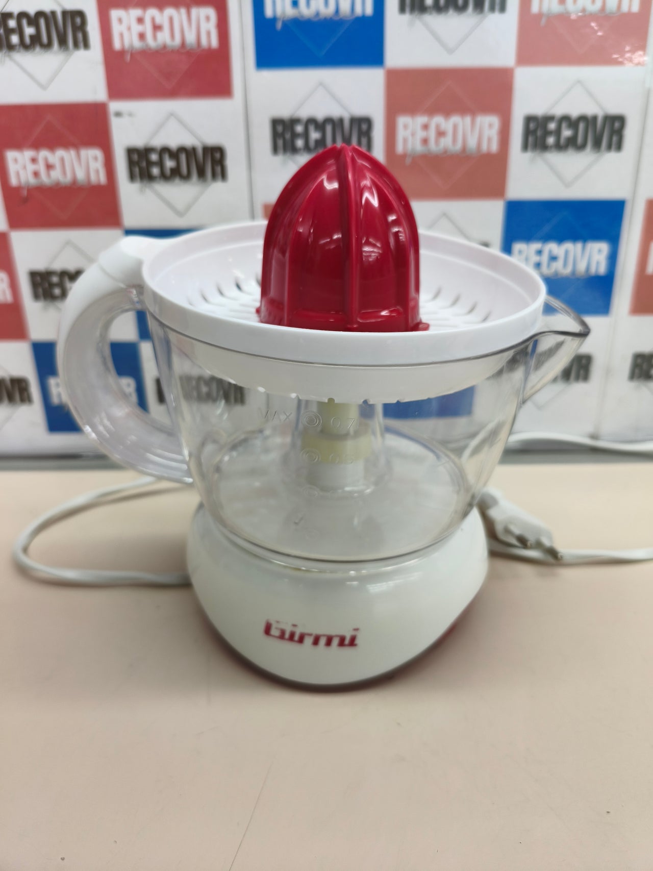 Girmi Sr02 Prensa De Cítricos Eléctricos 0,7 L 25 W Rojo, Blanco