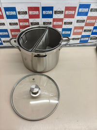 Olla para pasta de acero inoxidable de 7,25 litros