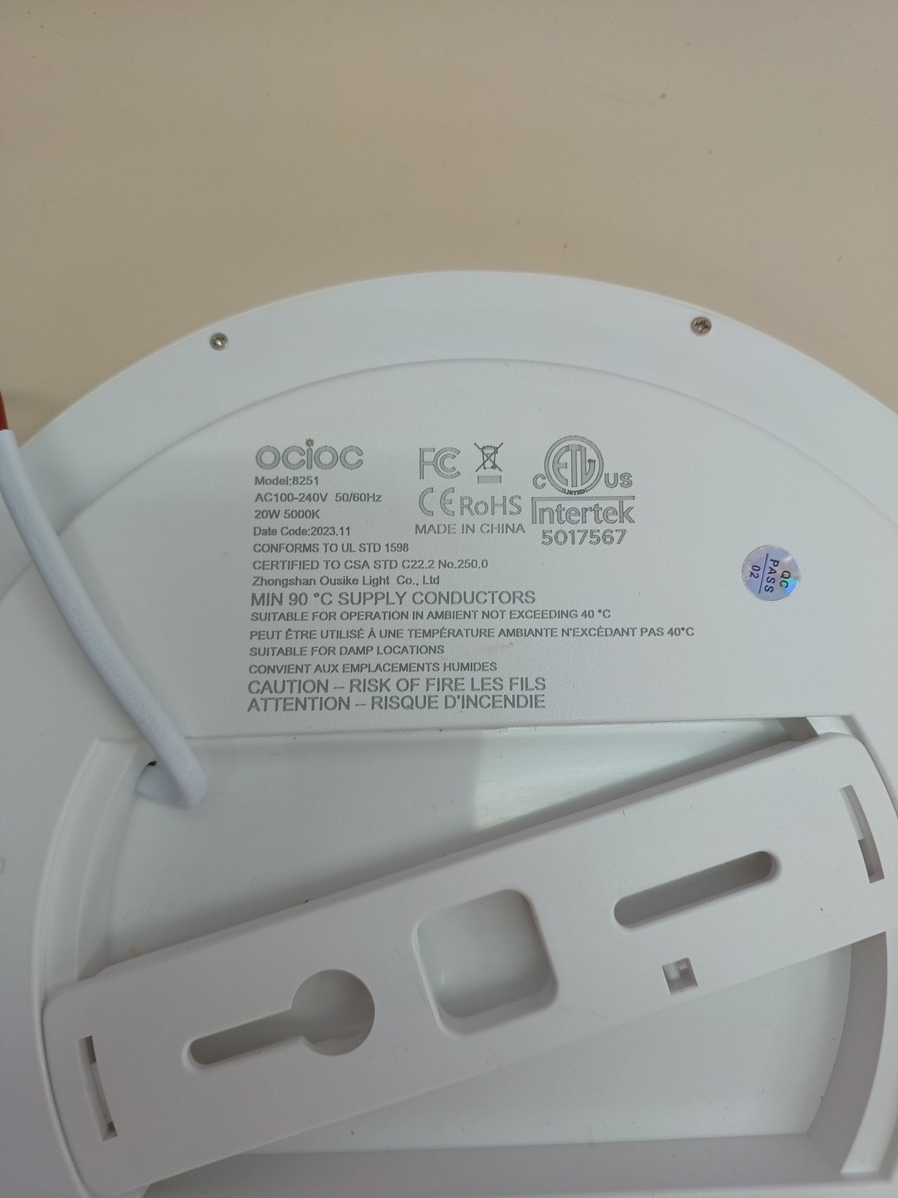 Lampara de Techo LED 20W 5000K 25,4cm