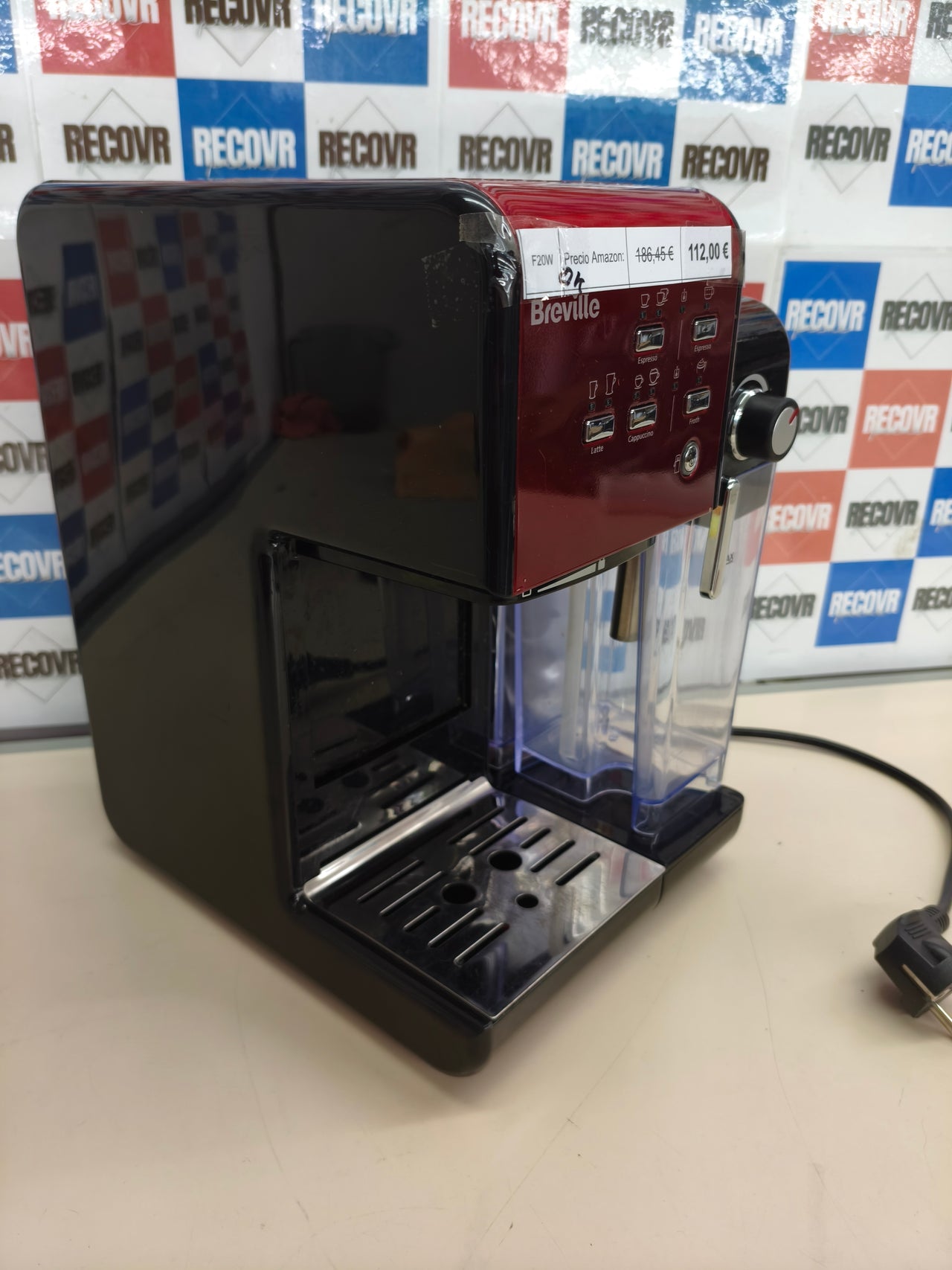 Cafetera espresso Breville Prima Latte II VCF109X roja