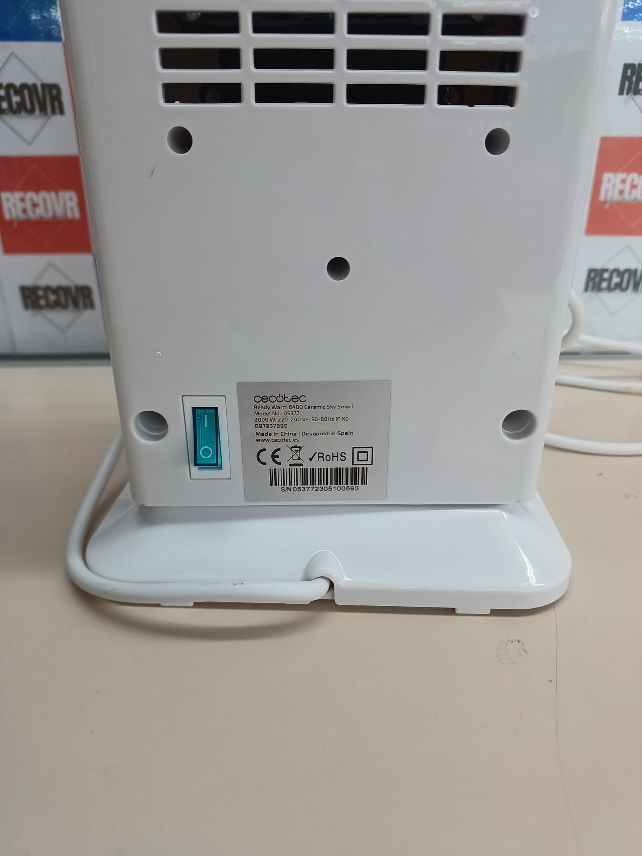 Calefactor cerámico 2000 W con oscilación – Cecotec