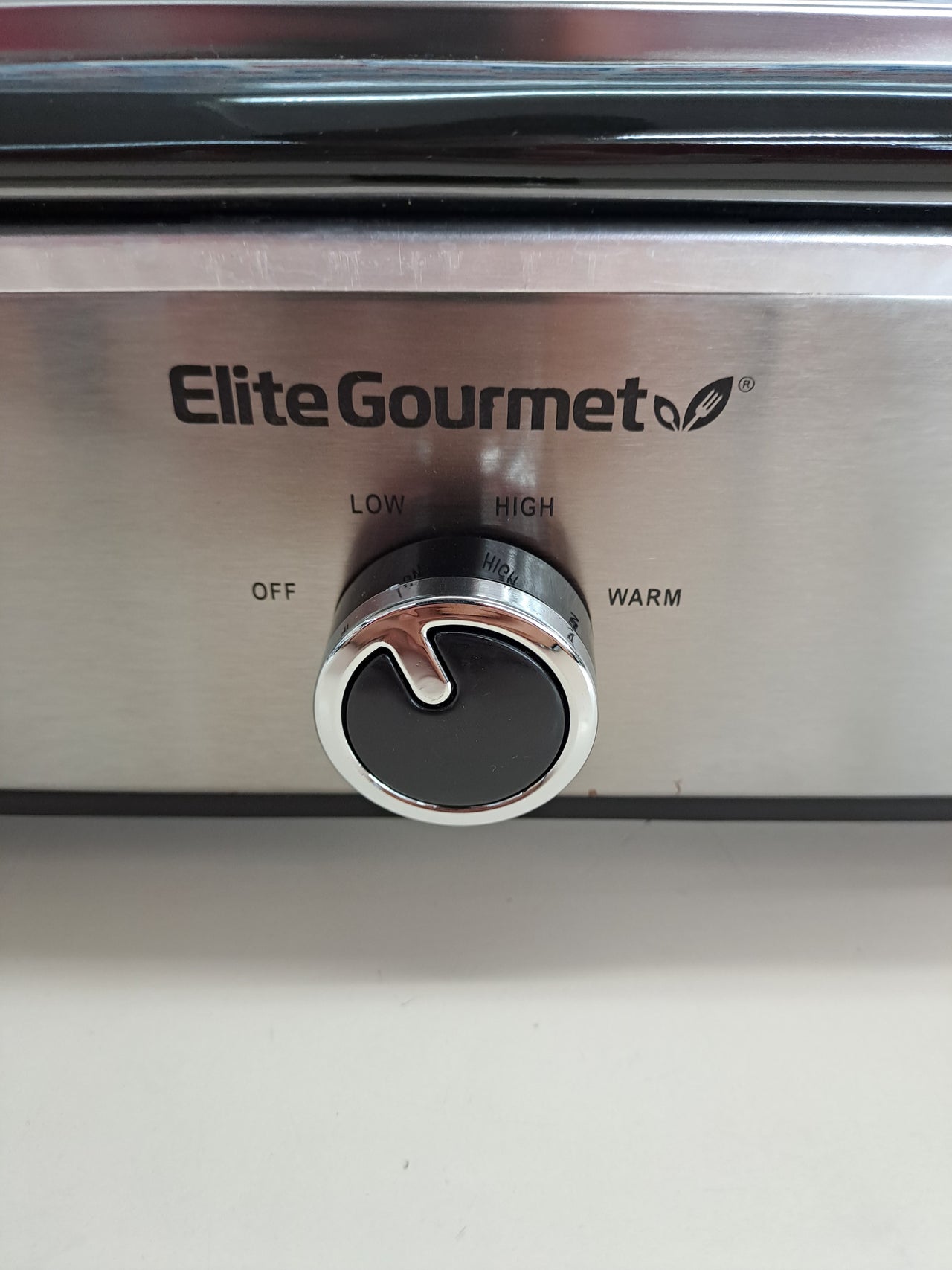 Olla cocción lenta 3,3 L acero inoxidable – Elite Gourmet