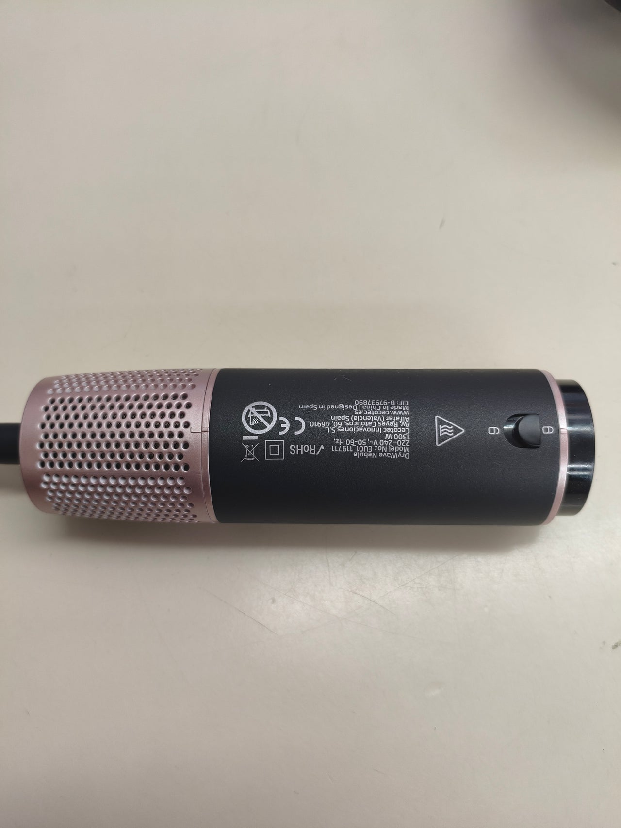 Secador con difusor para pelo rizado Cecotec DryWave Nébula Black de 1300 W