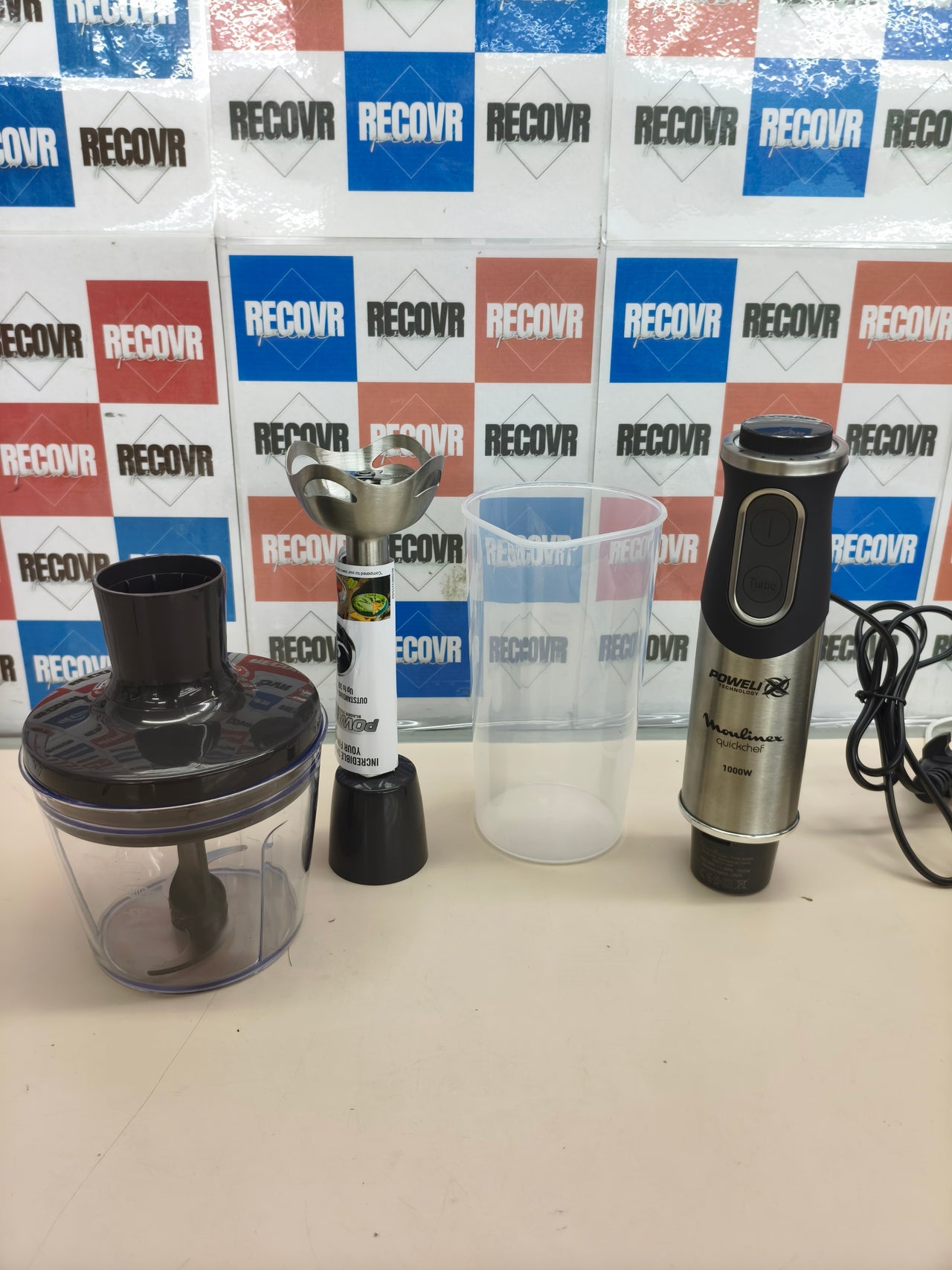 Batidora de mano de 1000 W con regulador de 10 velocidades