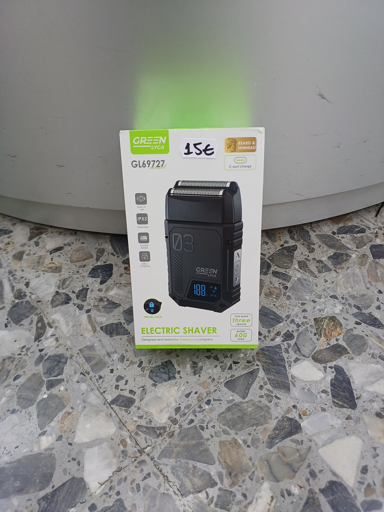 Rasuradora Eléctrica, Carga USB-C, 5W, batería 600mAh Green Lyca
