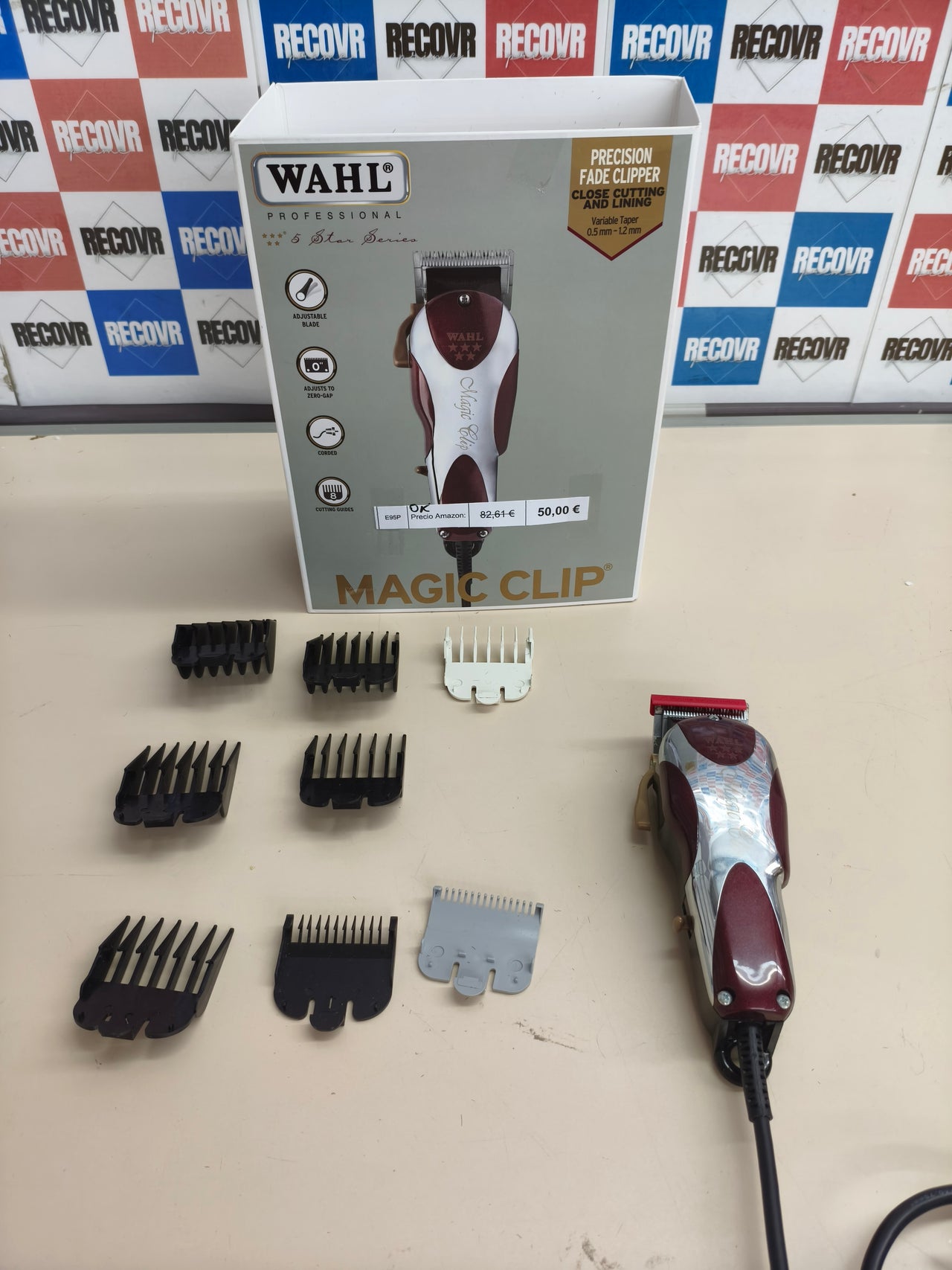Cortapelos profesional para degradados y difuminados de cabello masculino