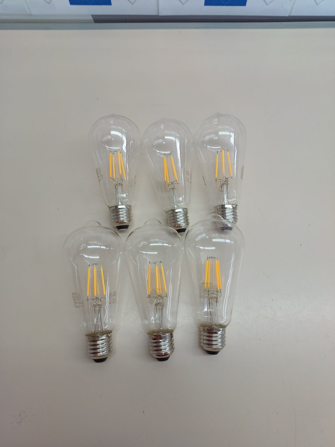Bombillas LED Vintage ANWIO E27 ST64 4W (Pack 6)
