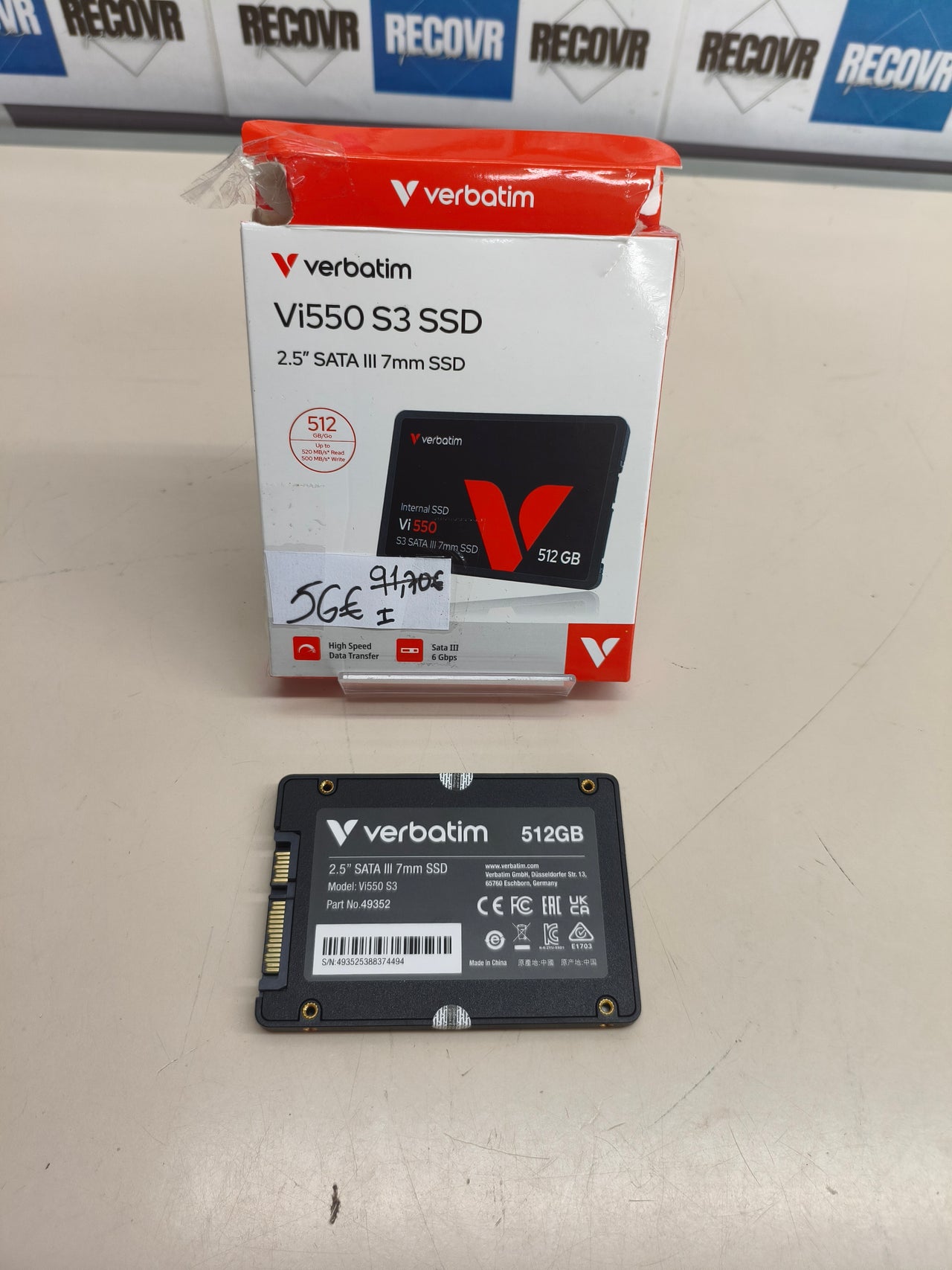 SSD Verbatim Vi550 S3 512GB SATA III 7mm