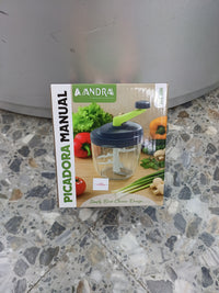 Picadora Manual Andra,3 cuchillas, tapa desmontable, 900ml A-112VC