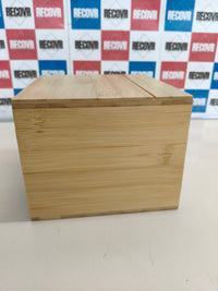 Caja de madera para recetas con 50 tarjetas en blanco