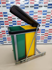 Cubo de basura cocina, 2 compartimentos 8 L