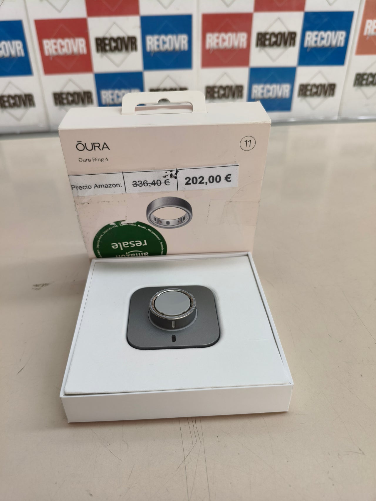 Oura Ring 4, anillo inteligente, plata, talla 11
