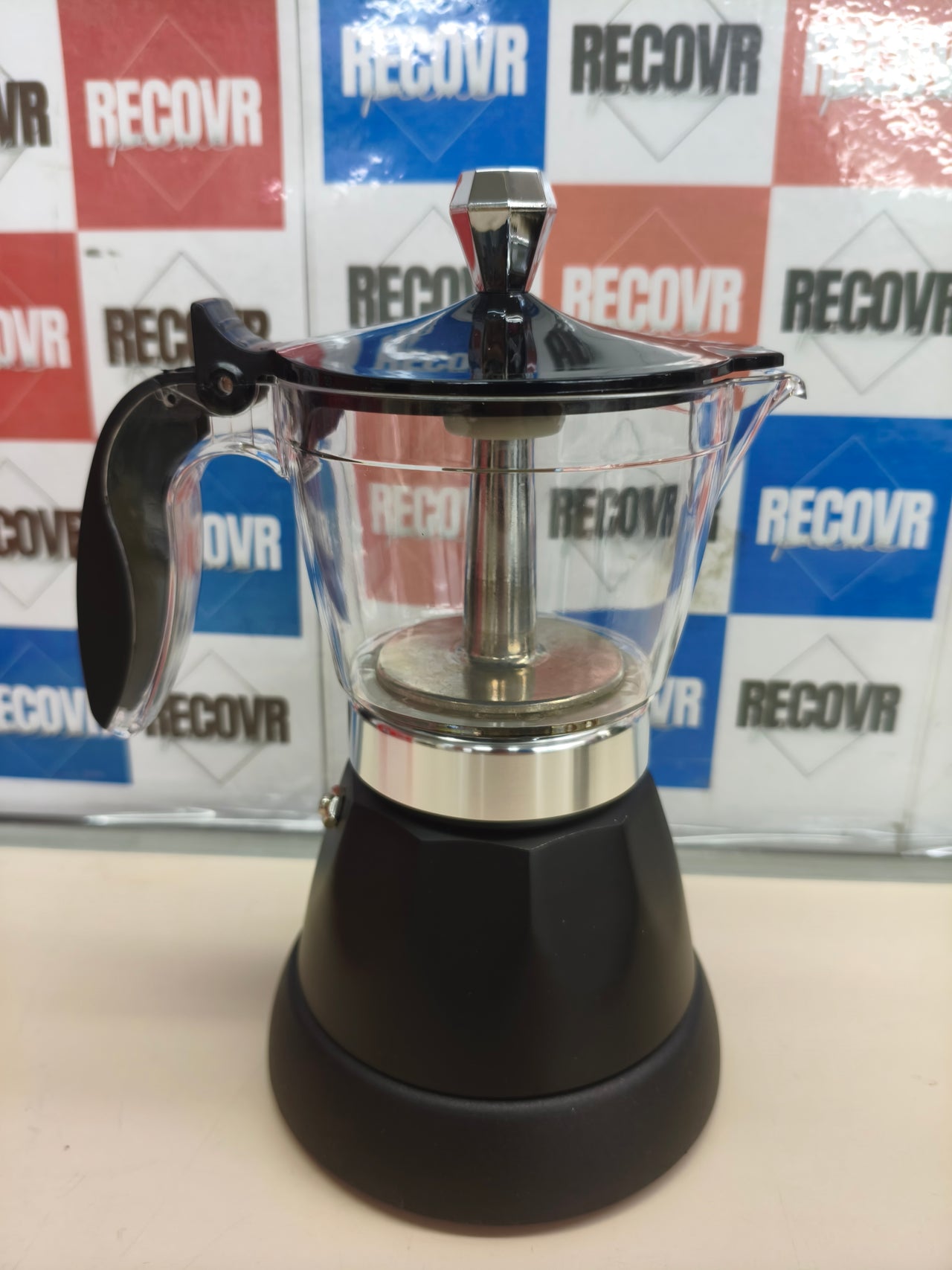 Cafetera moka eléctrica programable para 3 tazas