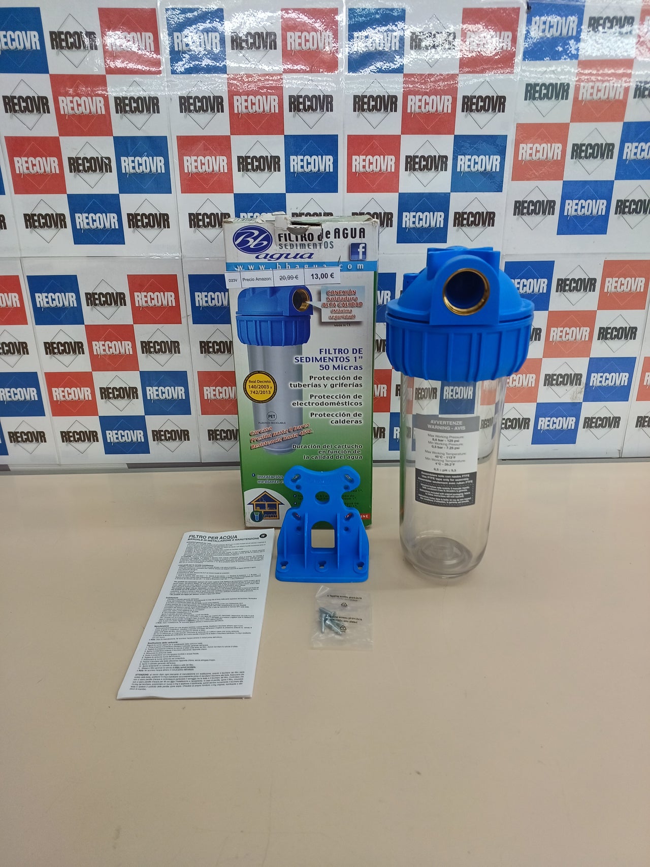 Portafiltro Sedimentos Bbagua 1" 50 Micras