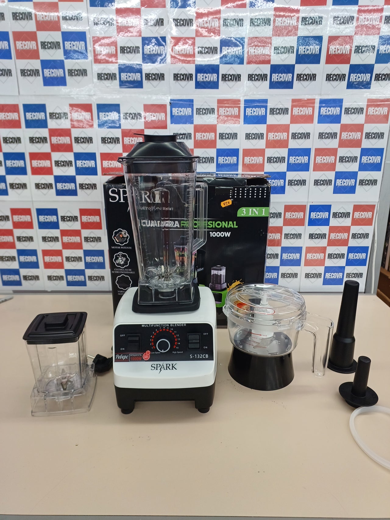 Licuadora Profesional 1000W 3 en 1 S-132CB