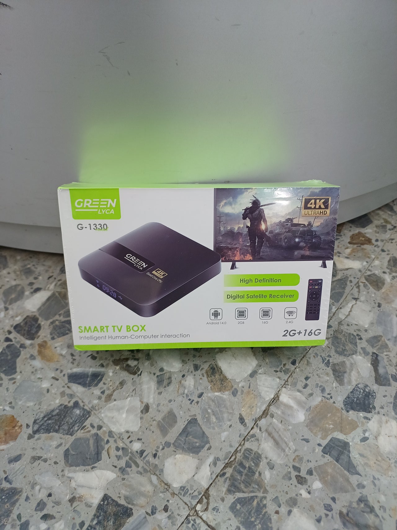Smart TV BOX 4K UltraHD, alta definición, receptor de satélite digital, Android 14.0, 2G+16G, 2.4G, resolución máxima 3840x2160