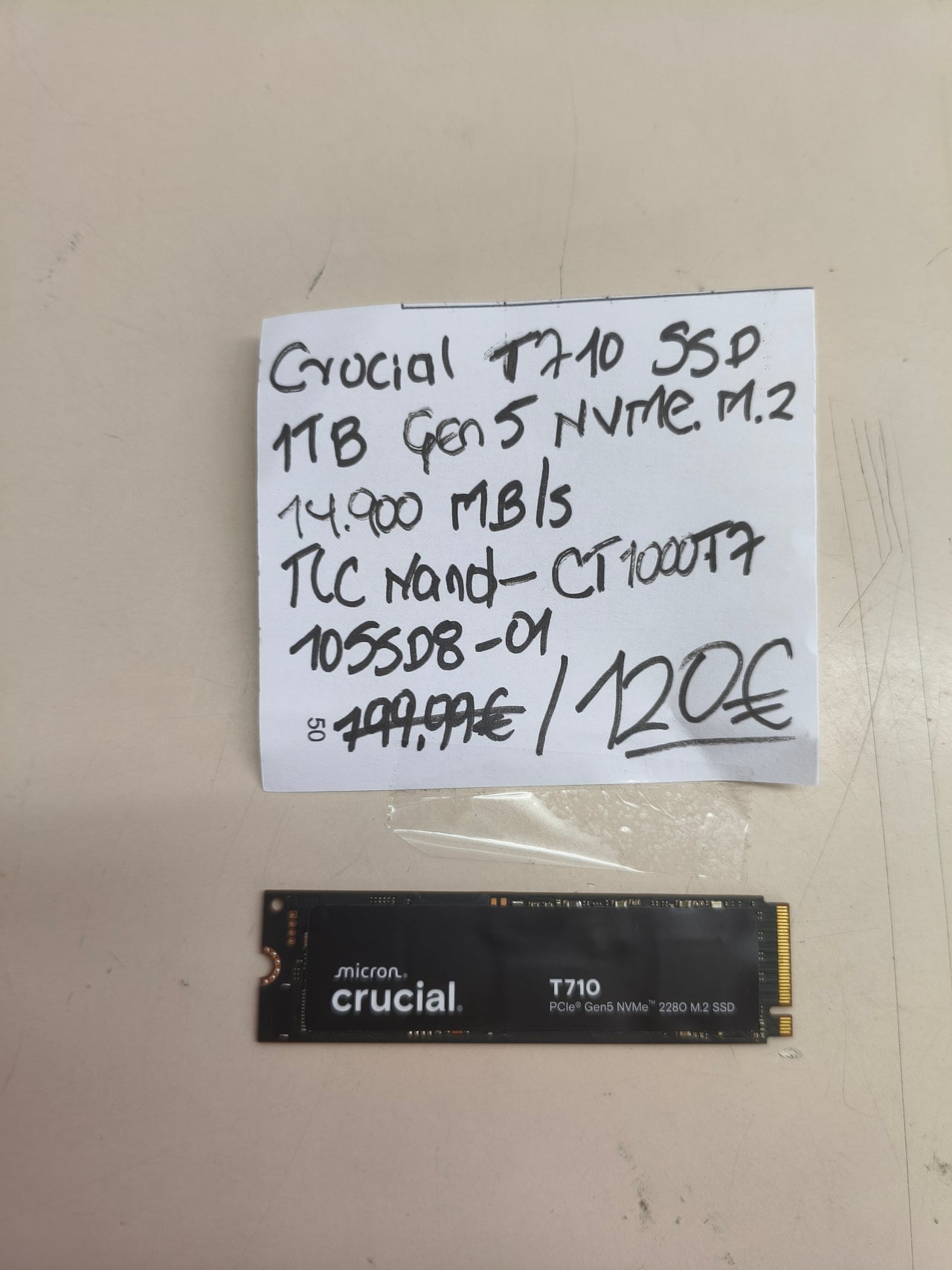 SSD Crucial T710 1 TB Gen5 NVMe M.2