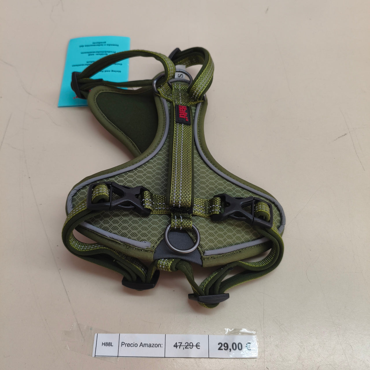Arnés Halti Anatomy para perro, talla S, verde