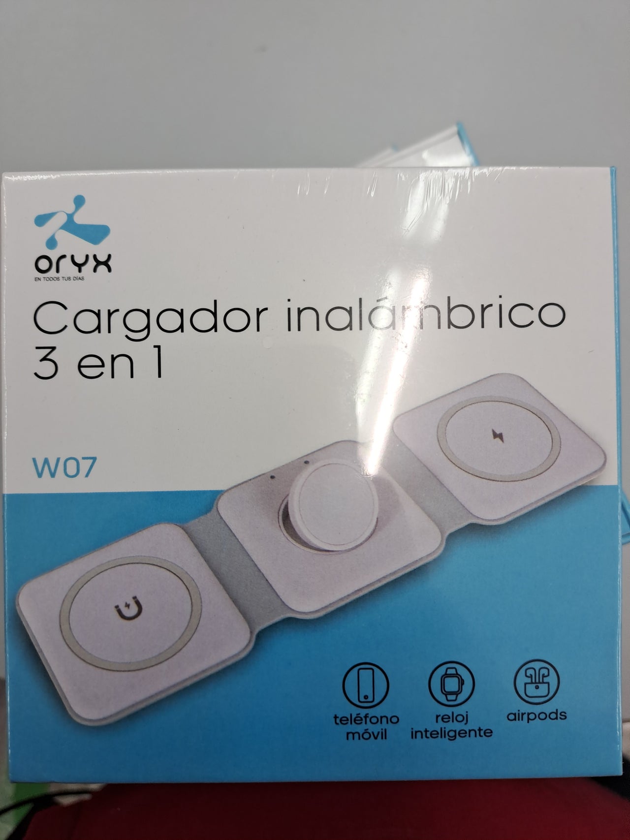 Cargador inalambrico 3 en 1 Oryx W07