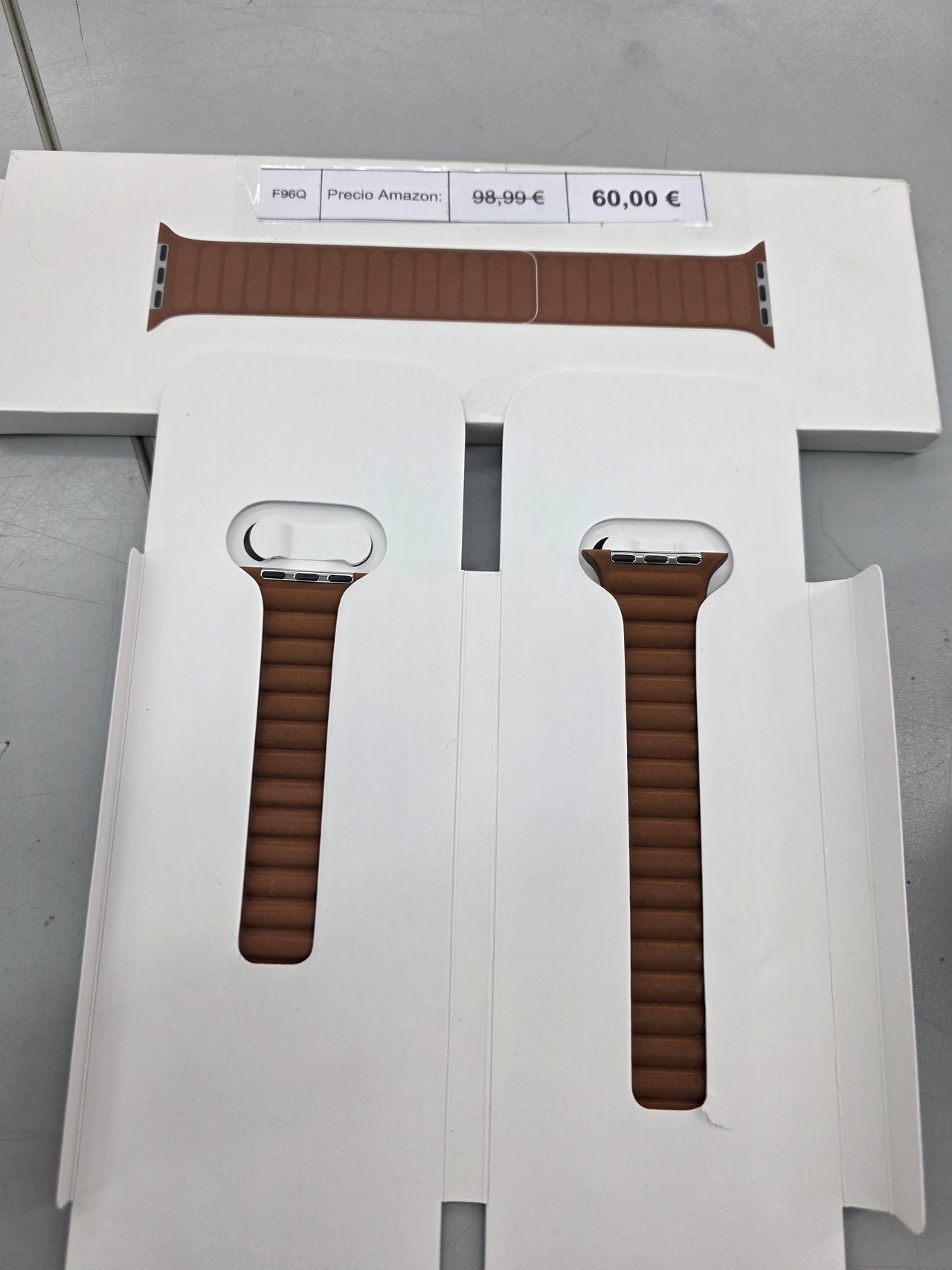 Apple Watch Band - Correa de eslabones magnética - 46 mm - Caramelo - Talla S/M
