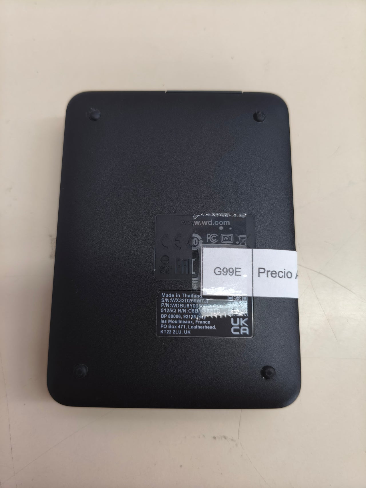 Disco duro externo WD Elements de 5 TB, USB 3.2/3.0, portátil.