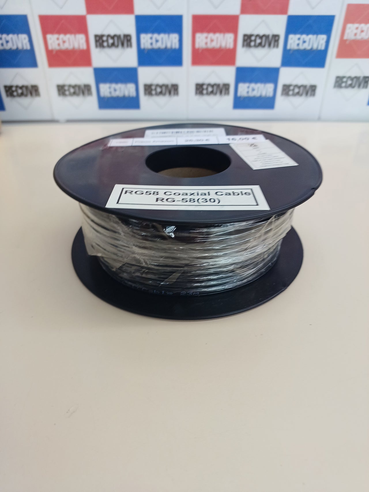Cable coaxial RG58 50Ω 30 m negro electrosmart
